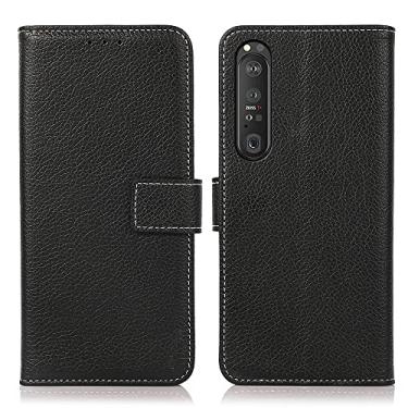 Imagem de HONGYAN Capa de telefone Para Sony Xperia 1 III Litchi Texture PU + Capa de Couro Flip Horizontal TPU Com Holder & Cart Slots & Carteira Capa protetora