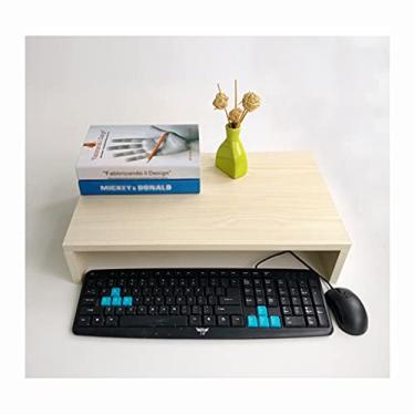 Imagem de Suporte de impressora Suporte de impressora Suporte de monitor Riser Prateleira de mesa de madeira para computador Laptop PC Impressora de laptop Armazenamento de teclado e multimídia Laptop Impressora Suporte de tela para mesa (Cor: D)