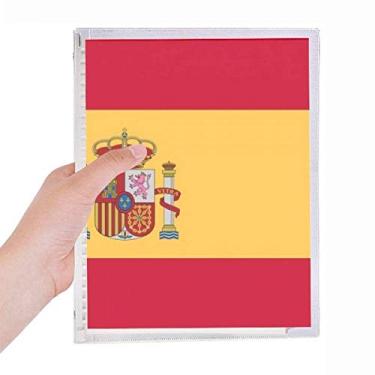 Imagem de Caderno de folhas soltas com a bandeira nacional da Espanha, diário recarregável