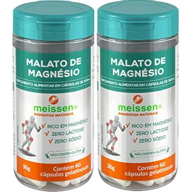 Imagem de Malato de Magnésio 500 mg Meissen 60 Cápsulas Kit 2 Unidades