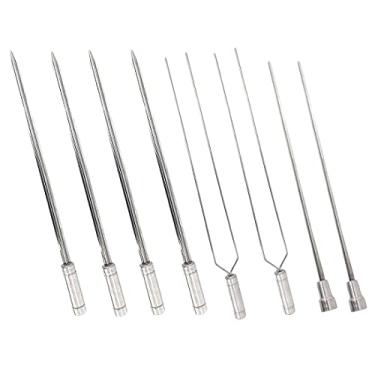 Imagem de 8x Espetos De Inox 60cm Espada, Duplo e Coração - Churrasco