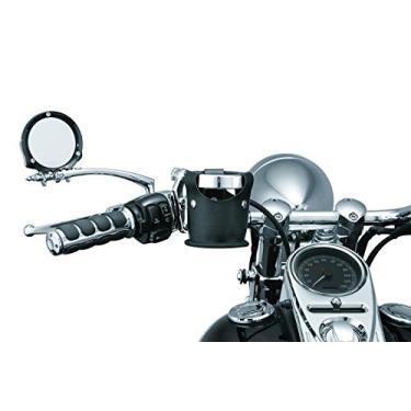 Imagem de Kuryakyn Acessório de guidão de motocicleta 1500: Anel universal para bebidas/suporte de copo para motocicletas com suporte de poleiro, cromado
