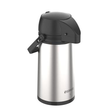 Imagem de Garrafa Termica Inox 1L Single - Soprano GARRAFA TERMICA SINGLE 1L INOX/PRETO