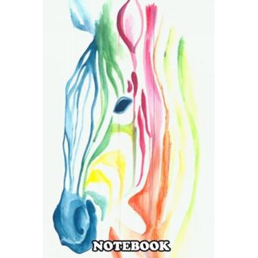 Imagem de Notebook: Abstract Watercolour Of A Common Plains Zebra A Semi , Journal for Writing, College Ruled Size 6" x 9", 110 Pages