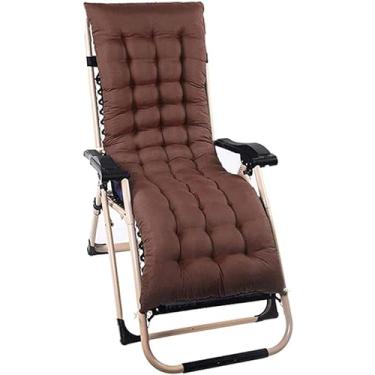 Imagem de Almofada para espreguiçadeira interna e externa, almofada para chaise longue, almofada de assento antiderrapante, móveis, pátio, assento alto, cadeira, banco de balanço /699 (Size : Brown)