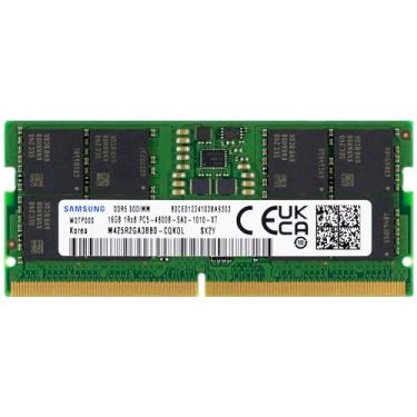 Imagem de Samsung Memória RAM para laptop SO-DIMM 16GB DDR5 4800MHz PC5-38400 CL40 SODIMM 1Rx8 1.1V Non-ECC 262-Pin SO-DIMM M425R2GA3BB0-CQK