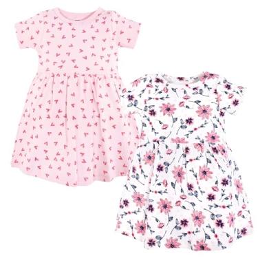 Imagem de Hudson Baby Vestidos de algodão para bebês meninas, Botânico, 3-6 Meses