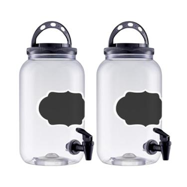 Imagem de Kit 2 Suqueira Lousa Com Torneira Para 3,6 Litros Alça Retrátil (Preto)