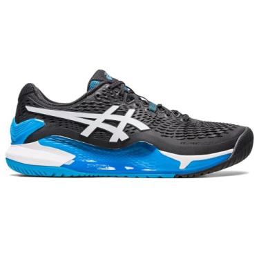 Imagem de Tenis ASICS Gel Resolution 9 All Court Masculino Preto Azul e Branco Modelo 2023 (br_footwear_size_system, adult, numeric, numeric_39)
