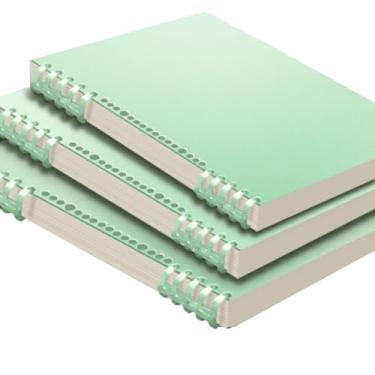 Imagem de Joucien 1 unidade - Pasta de folhas soltas para estudantes, caderno de folhas soltas destacável e não confortável à mão, caderno artístico de estilo minimalista-1 conjunto (verde)-A4 (linha