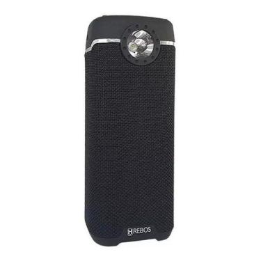 Imagem de Caixa De Som Bluetooth Tws Ipx4 Com Luz Hrebos Hs-627 C/ Cor Preto - S