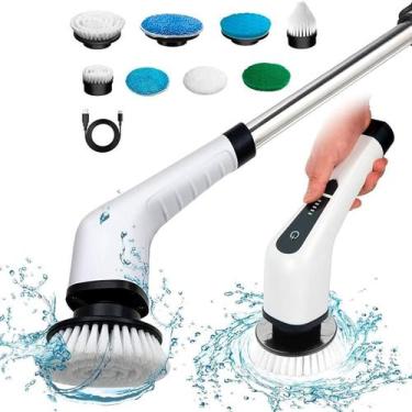 Imagem de  Esfregão Elétrico S/Fio Recarregável Giratório Limpeza - BC BORA COLE