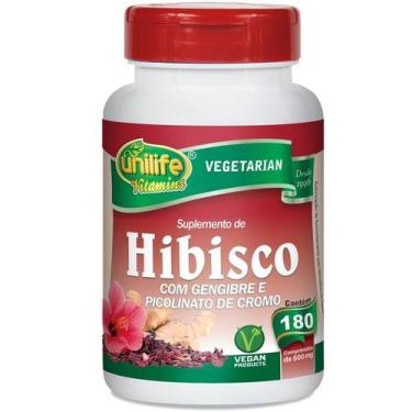 Imagem de Hibisco com Gengibre 180 comprimidos Unilife