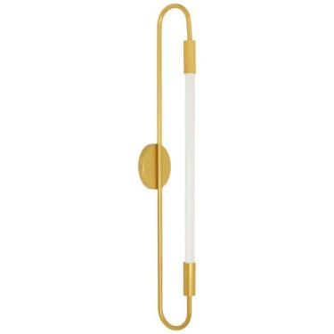 Imagem de Arandela Plafon Parede Teto Sabre Tubular Quarto Dourado T8 - Single L