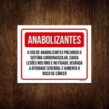 Imagem de Placa Sinalização - Anabolizantes Prejudica Saúde 18X23 - Sinalizo