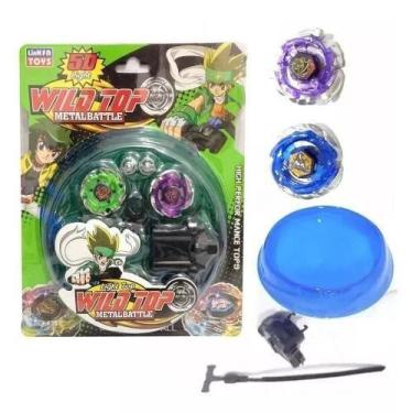 Imagem de Kit 4 Beyblade Metal Fusion Led Tornado C/Arena 2 Lançador - Linfa Toy
