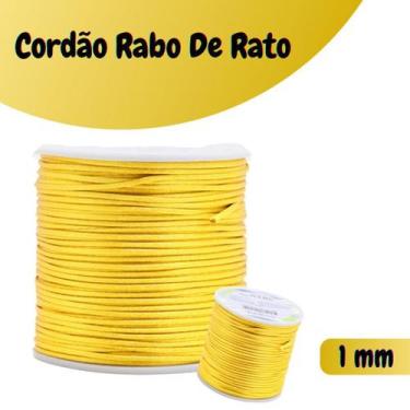 Imagem de Fio De Seda Amarelo Gema - Cordão Rabo De Rato 1mm - Nybc