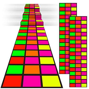 Imagem de Mixweer 3 peças de pistas de dança de néon descartáveis de 287 x 90 cm, decoração de festa DIY para pista de dança de plástico neon para uso ao ar livre, artigos de festa de aniversário, lembrancinhas