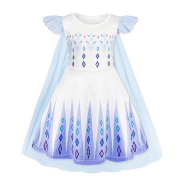 Imagem de WonderBabe Vestidos de fantasia de princesa para meninas, Halloween, cosplay, roupa de festa infantil para festas de aniversário, tamanho 6-7