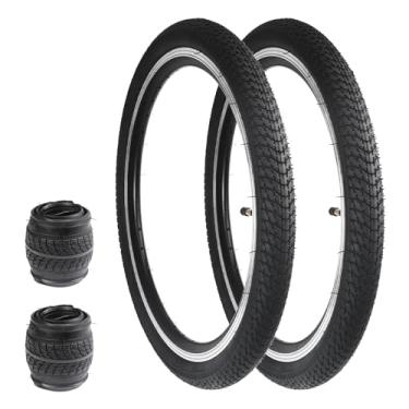 Imagem de WEEROCK Pacote com dois pneus de bicicleta pretos de 40,6 cm 40,6 cm x 4,75, para bicicleta de 40,6 cm, bicicleta infantil, bicicleta para meninos e meninas, triciclo.