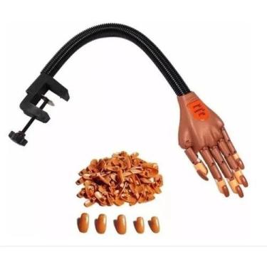 Imagem de Mão Articulada Treino Manicure Unhas Gel Acrigel Postiça Kit - OEM