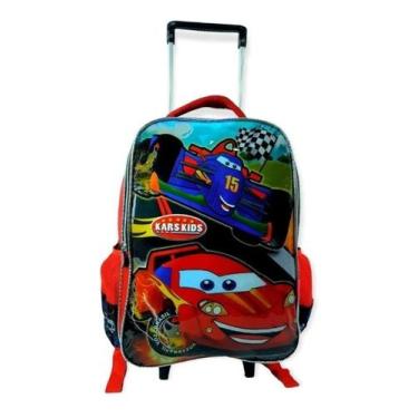 Imagem de Mochila Carros Rodinhas Infantil Masculina Escolar G Mc4147 - Vozz