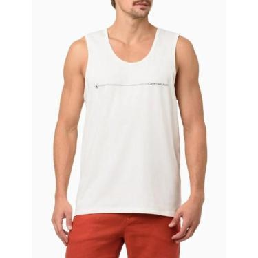 Imagem de Regata CKJ Masculino Palito Sustainable Off White CM3PS01RC399-0111-Masculino