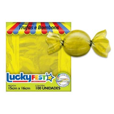 Imagem de Embalagem Para Trufa Lucky Fest, Amarelo