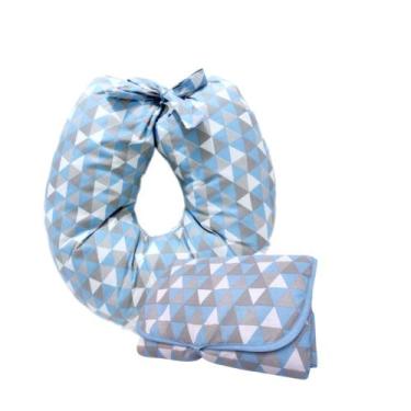 Imagem de Almofada Amamentação + Trocador de Fraldas Impermeável Dobrável Lindas