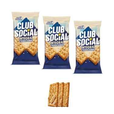 Imagem de Biscoito Salgado Club Social Integral Com 6 Unidades Kit 3, Club Socia
