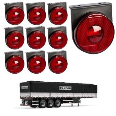 Imagem de 10 Lanterna Lateral Randon LED Rubi 85mm c/ Suporte - Fio - DW Compone