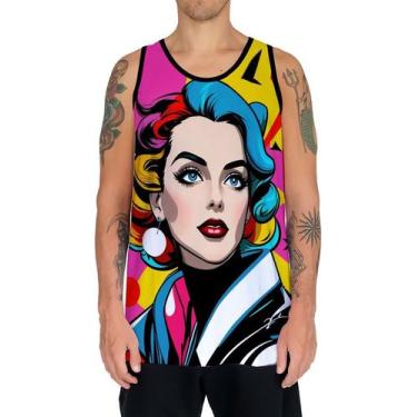 Imagem de Camiseta Regata Tshirt Pin Up Mu.lher Morena Pop Art Moda 4 - Enjoy Sh