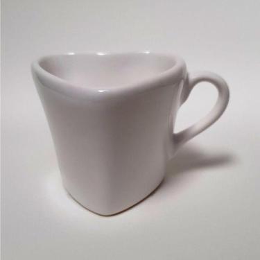 Imagem de Xícara para café coração de cerâmica branca 100ml - Silveira