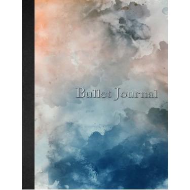 Imagem de Bullet Journal: 8.5 x 11-160 pages - Watercolor and Marble Notebook Dotted Grid - soft cover glossy finish - journal, planner, organizer, dot point, sketch, calligraphy
