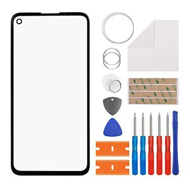 Imagem de Duotipa Substituição da tela de vidro frontal compatível com Google Pixel 4A de 5,8 polegadas, tela de vidro da lente externa frontal para Google Pixel 4A G025J com ferramentas - sem tela LCD e