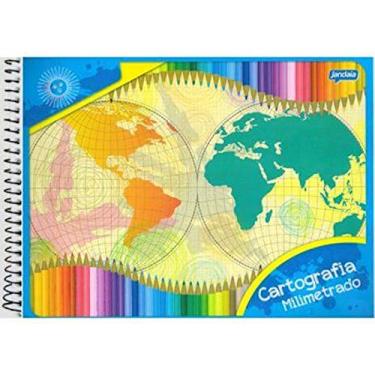Imagem de Caderno Espiral 275X200Mm Cd Cartografia Milimetrado 96Fls Basic Art Jandaia