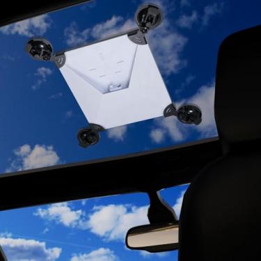Imagem de Suporte Starlink para mini ventosa, teto solar de carro e janela traseira para mini antena Starlink, montagem de teto de instalação frente e verso, suporte de ventosa a vácuo forte para janelas de