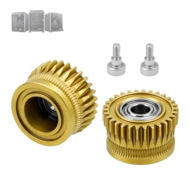 Imagem de Xirbbo K1 Max Extruder Upgrade 2Pcs Motor Extruder Gears K1 Max All Metal Filament Drive Extruder Gears Para Creality K1 / K1 Max / K1C Niquelado Aço Endurecido Chapeamento 3D Impressora Acessórios Pe