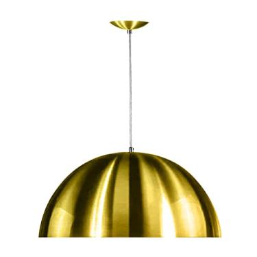 Imagem de Lustre Pendente Meia Lua 30cm De Alumínio Dourado Metálico