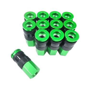 Imagem de TL TOOLEGIN Acessórios de mangueira de ar, kit de acoplador de ar NPT fêmea de 1/10.2 cm, 12 peças de acessórios de compressor de ar, acessórios de ar de conexão rápida de alumínio, 300 PSI