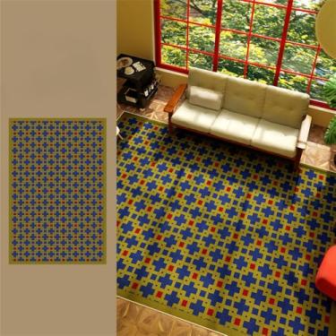 Imagem de HJZSZX Tapete de sala de estar verde, tapete decorativo leve, tamanho grande, antiderrapante, tapetes de quarto, tapetes de varanda de fácil manutenção, YY025,2,C,200X200CM