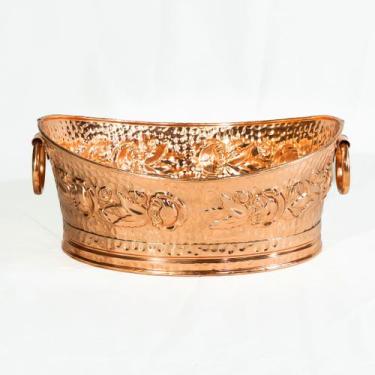 Imagem de Champanheira Balde Cobre Oval Sofisticada Floral - 10 litros - Full Ec