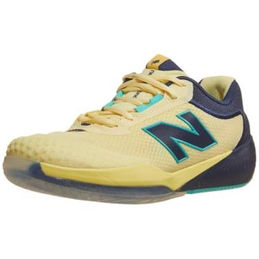 Imagem de New Balance FuelCell 996 V6 Tênis feminino, Pergaminho/Nb azul-marinho, 12 Wide