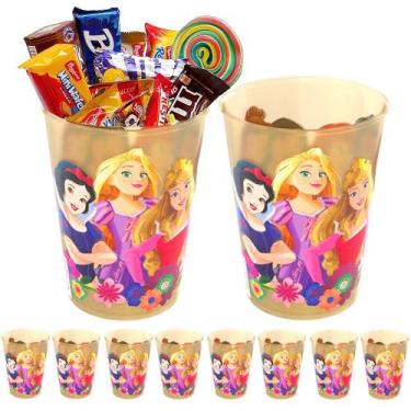 Imagem de Kit 10 Copos de Doces Lembranças de Festa Branca de Neve Ariel Bela - 