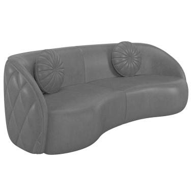 Imagem de Sofá 3 Lugares Para Sala Living Olimpo 288 Cm M03 Couríssimo Preto Lyam Decor
