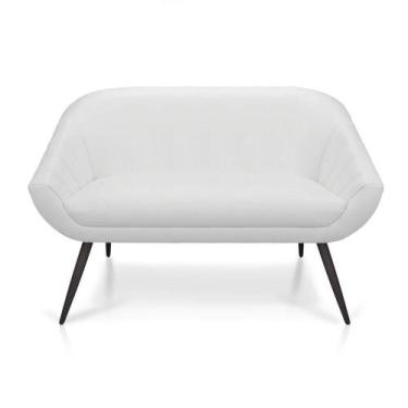 Imagem de Namoradeira 02 Lugares material sintético Pés Palito De Ferro Cor Bran