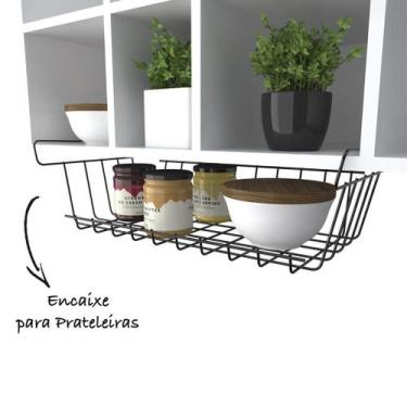Imagem de Suporte e Organizador Para Prateleira em Aço- Stolf, Preto