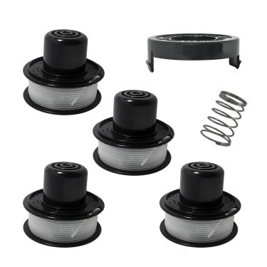 Imagem de YSNEHSN Carretel de aparador RS-136 para 6 m 0,2 cm compatível com Black Decker ST1000 ST4000 ST4500 CST800 ST6800 GE600 carretéis de substituição de ervas daninhas (4 carretéis + 1 tampa + 1 mola)