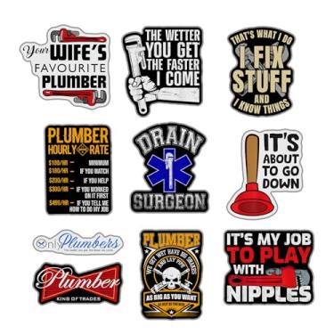 Imagem de (Conjunto de 10) Adesivo de encanador Dreno Cirurgião I Am A Plumber It's My Job to Play with Nipples Adesivos Garrafas de Água Laptop Carro 7,6 cm