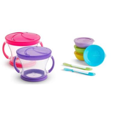 Imagem de Conjunto de alimentação Munchkin de 10 peças com tigelas, tampas, colh